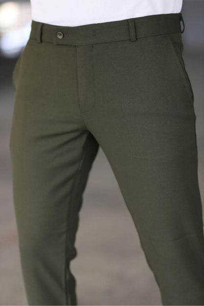 Malte Herren Chinos Slim Fit Dunkelgrün