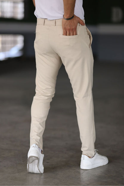 Werner Herren Chinos Slim Fit Beige Hose