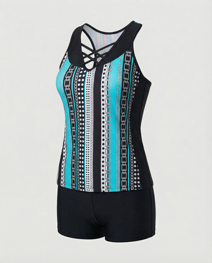 Eveloria Damen Tankini Badeanzug Elegantes Design