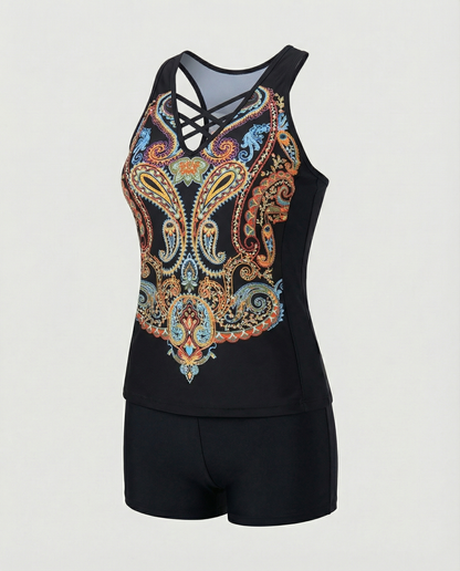 Eveloria Damen Tankini Badeanzug Elegantes Design