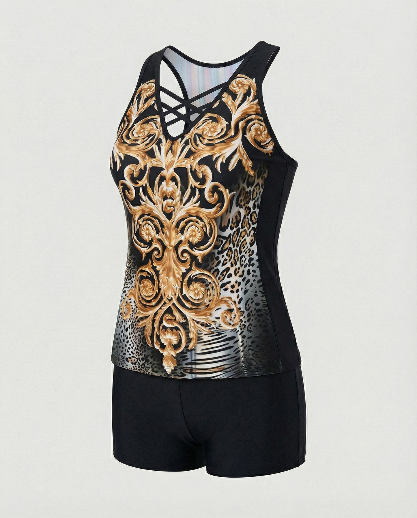 Eveloria Damen Tankini Badeanzug Elegantes Design