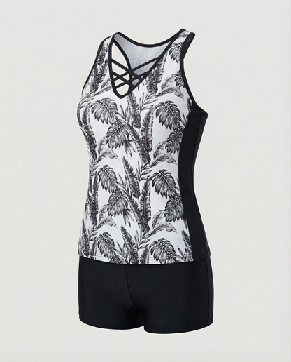 Eveloria Damen Tankini Badeanzug Elegantes Design