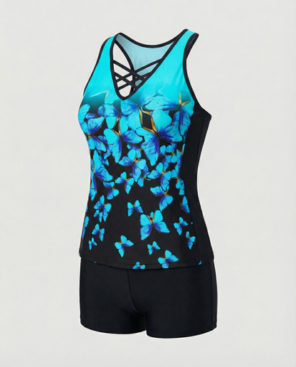Eveloria Damen Tankini Badeanzug Elegantes Design