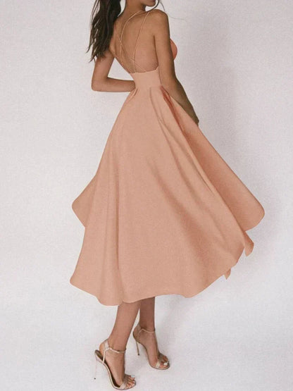 Eveloria Damenkleid V-Ausschnitt Träger Elegantes