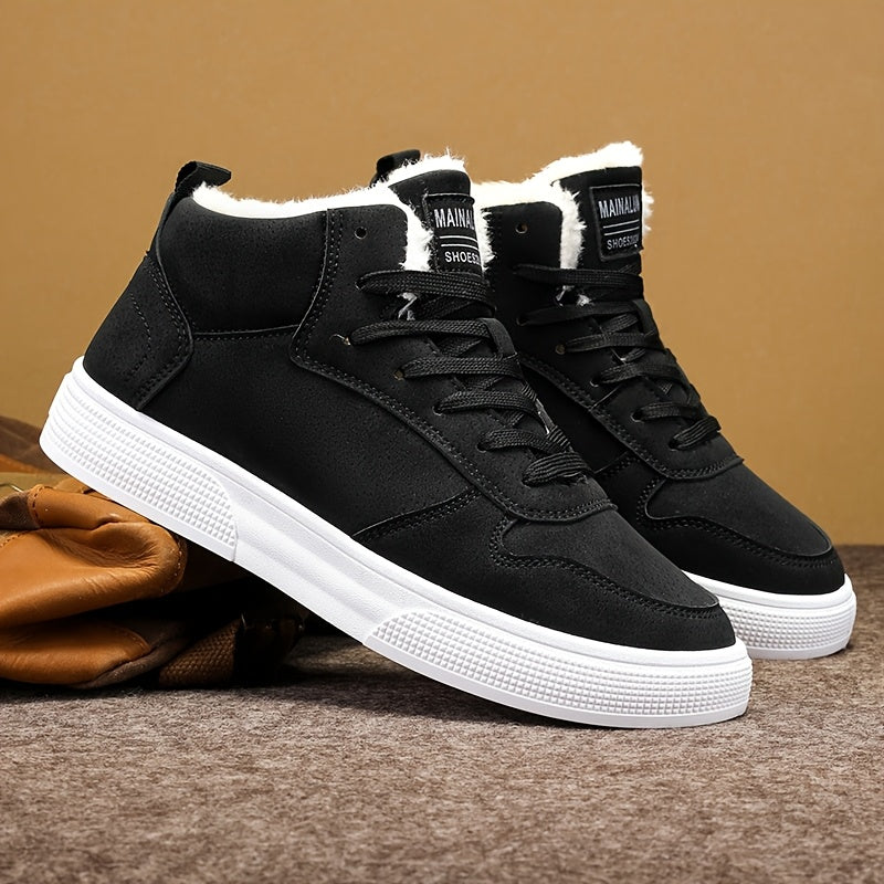 Galvian Herren Winterschuhe High-Cut Schnürung Warmfutter