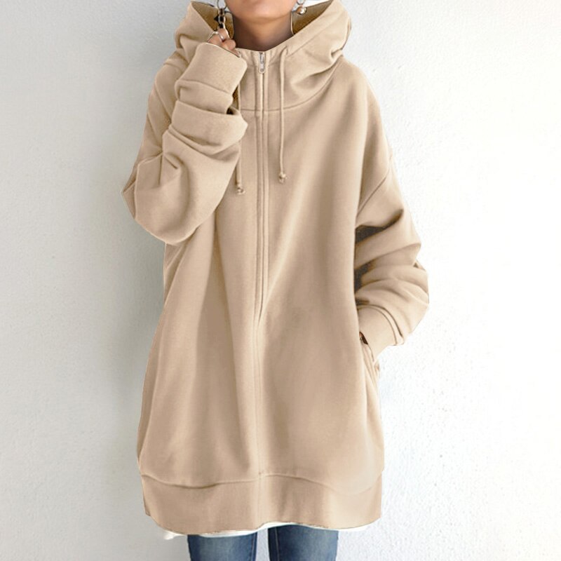 Eveloria Damen Oversize Winterhoodie Cassandra Baumwolle