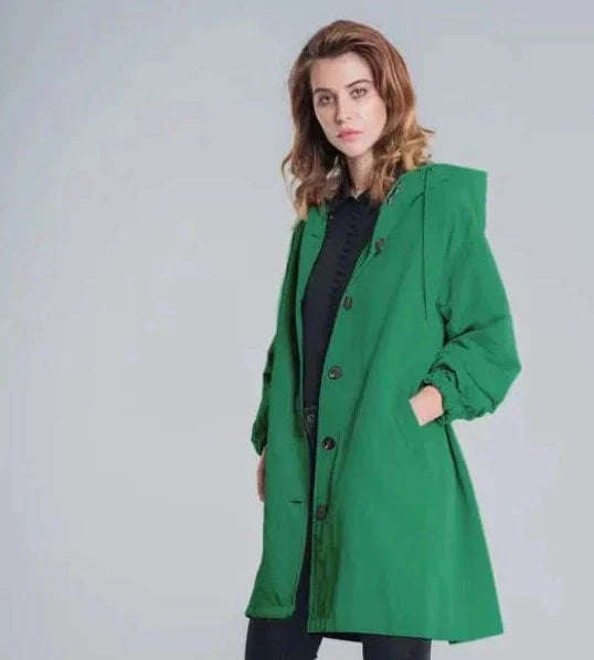 Eveloria Damen Übergroße Kapuzenwindbreaker Regenjacke