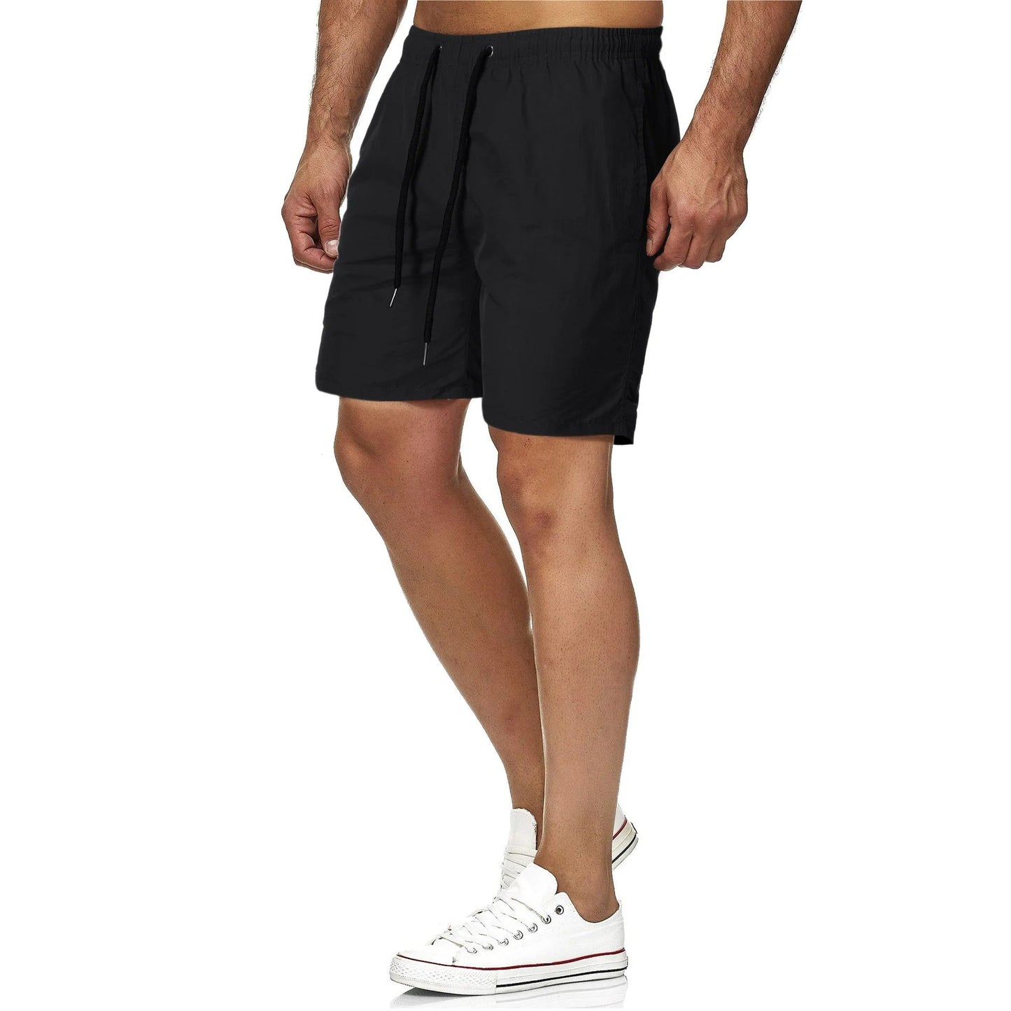 Eveloria Herren Fitness-Badehosen Schnelltrocknend Einfarbig