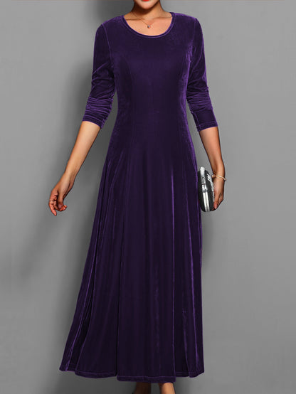 Damen Slim-Fit-Kleid Lang Vollständig