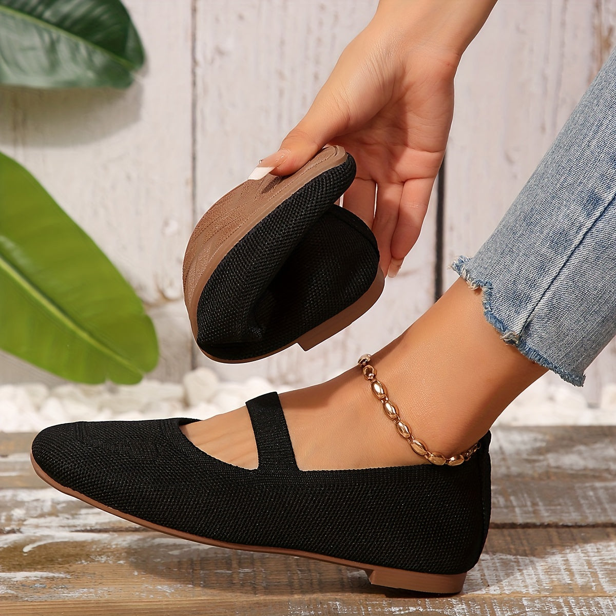 Eveloria Damen Ballerinas Einfarbig Schnürbar