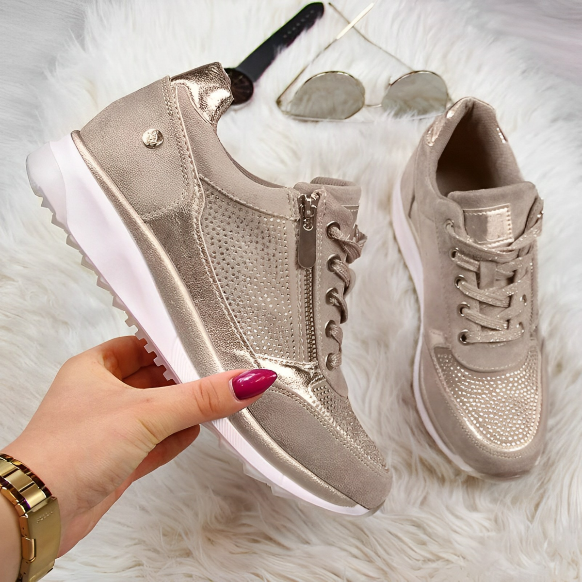 Damen Sneaker Atmungsaktiv Flexibel