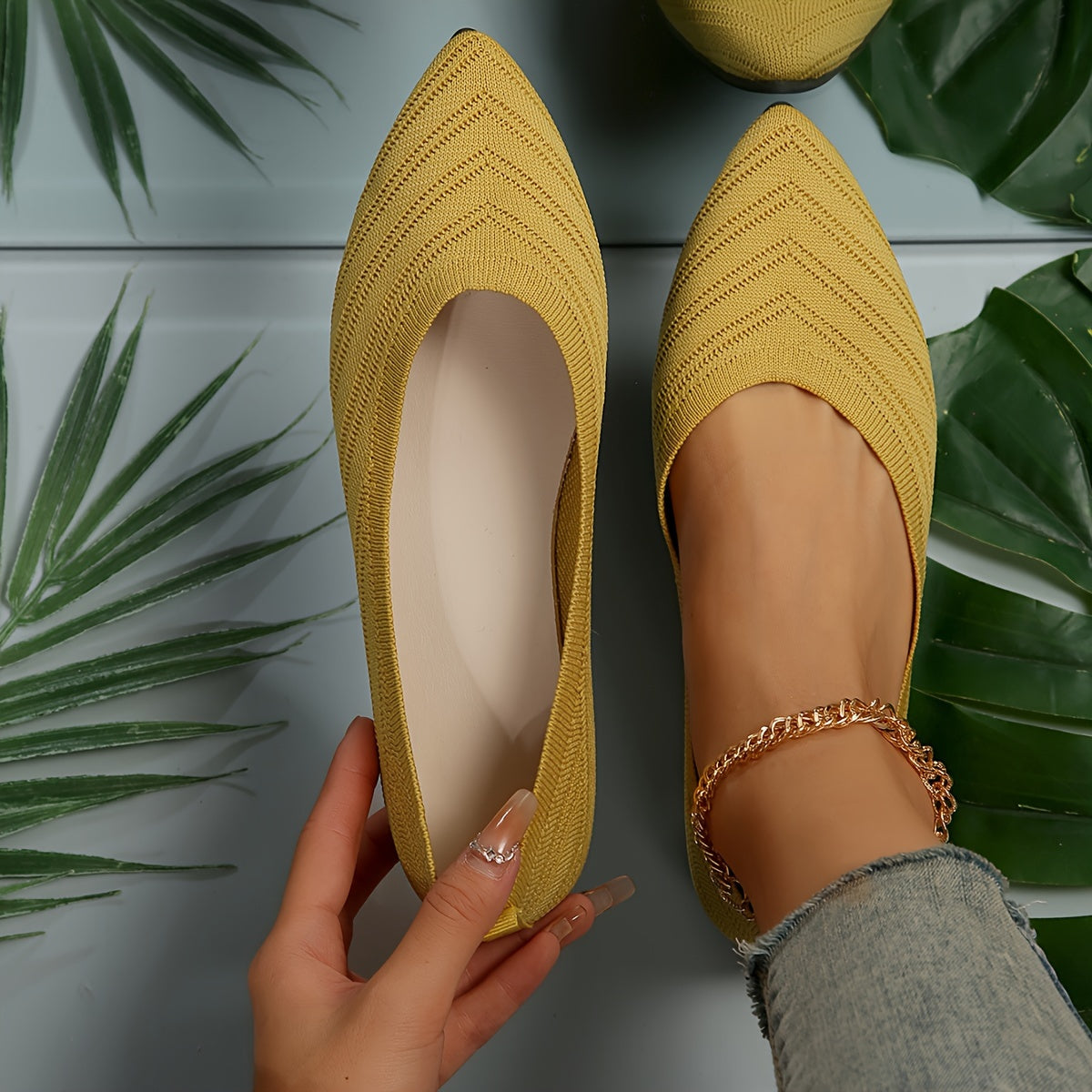 Damen Flache Schuhe Bequem Leder
