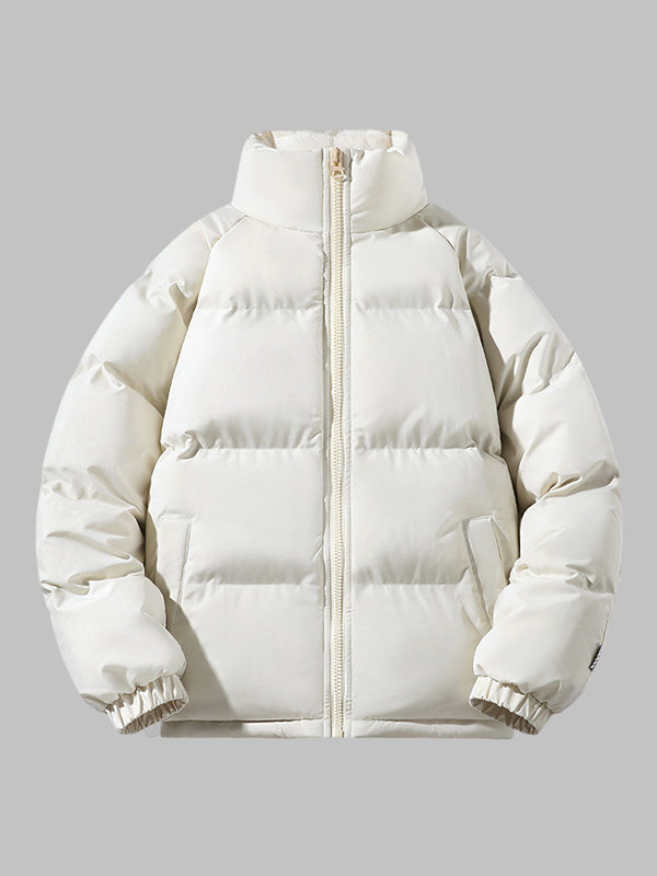 Herren Fleece-Pufferjacke Mit Kapuze Warm