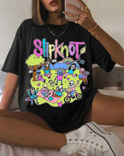 Eveloria Herren T-Shirt Slipknot Schwarz - Eveloria