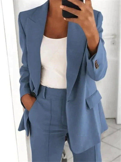 Damen Blazer-Set 2-teilig Zeitlos Modern Schwarz - Eveloria