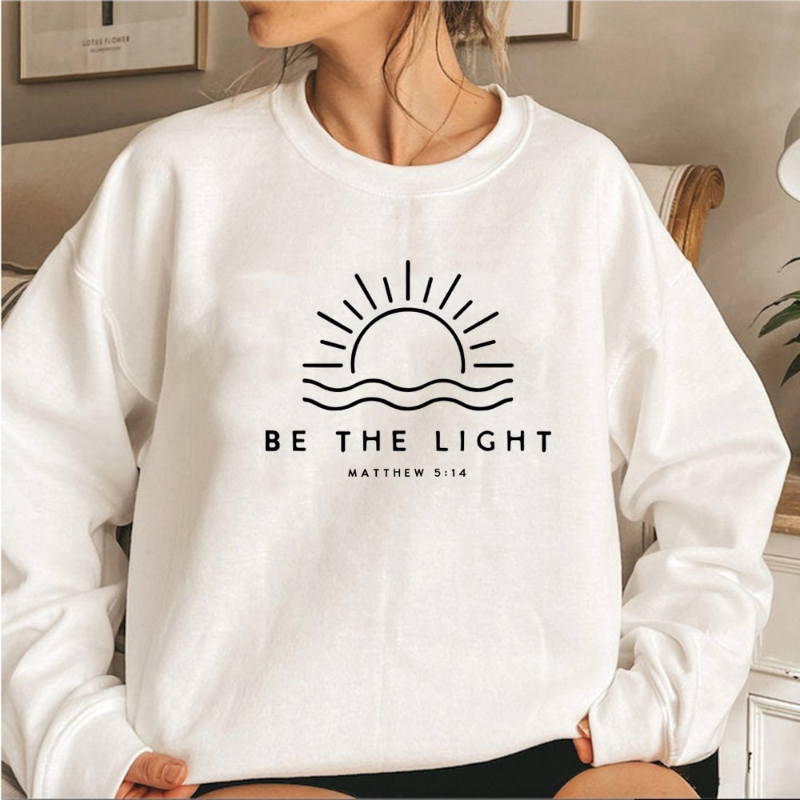 Eveloria Damen Pullover Be The Light