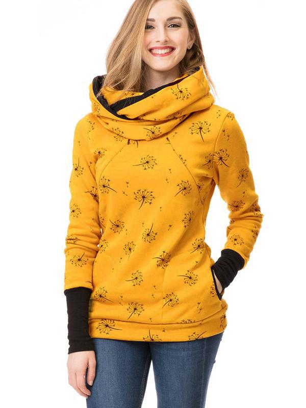 Schwangerschafts-Stillkleidung Blumendruck Sweatshirt mit