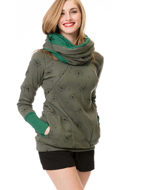 Schwangerschafts-Stillkleidung Blumendruck Sweatshirt mit