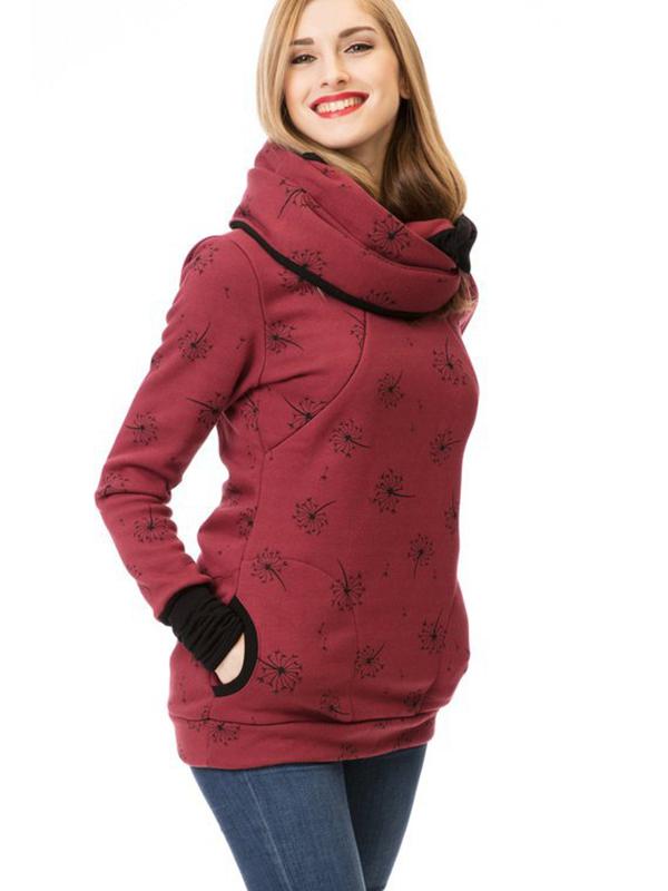 Schwangerschafts-Stillkleidung Blumendruck Sweatshirt mit