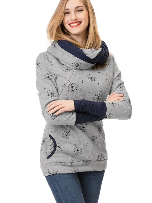 Schwangerschafts-Stillkleidung Blumendruck Sweatshirt mit
