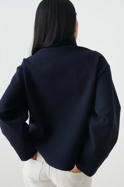 Damen Kurzjacke Stehkragen Elegantes Design