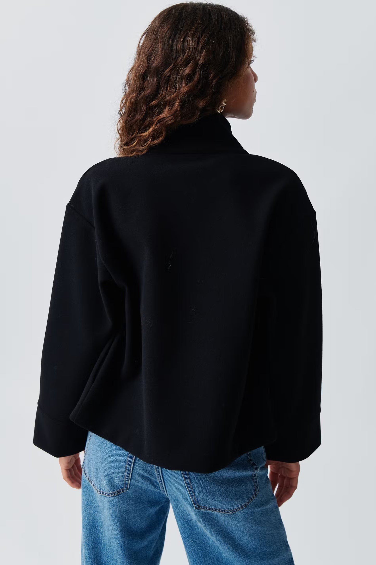Damen Kurzjacke Stehkragen Elegantes Design