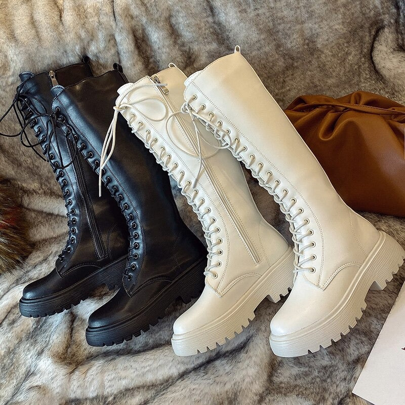 Eveloria Damen Kniehohe Stiefel mit Absatz Lässig