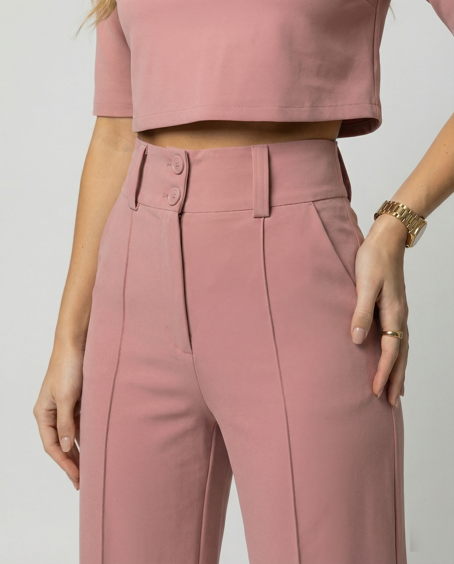 Eveloria Damen Herbst-Hosenset Tailliert Eleganz