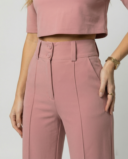 Eveloria Damen Herbst-Hosenset Tailliert Eleganz