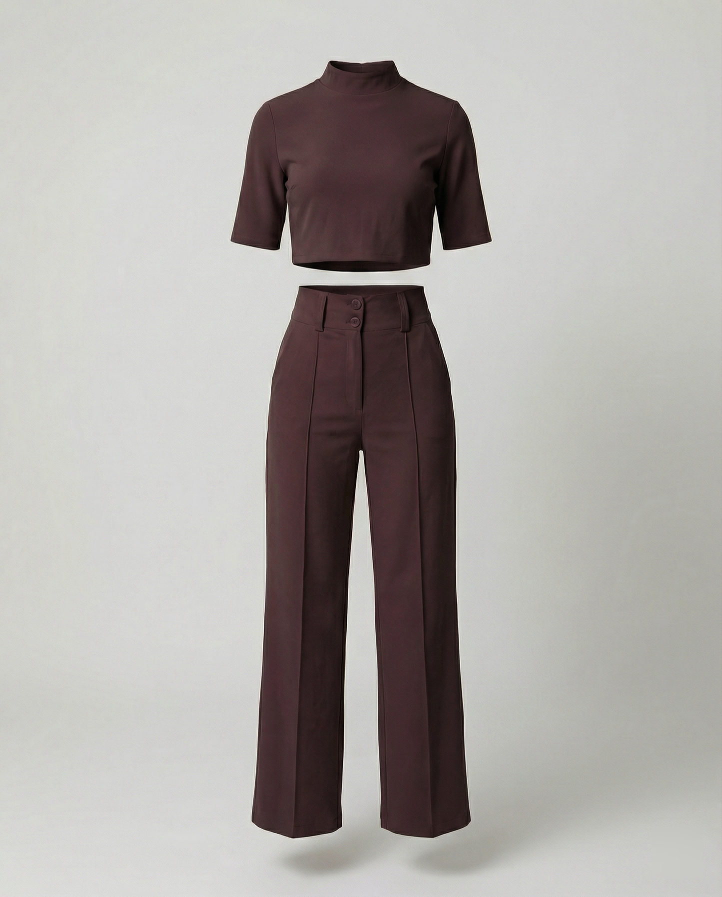 Eveloria Damen Herbst-Hosenset Tailliert Eleganz