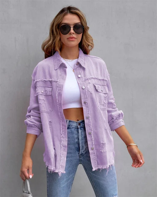 Damen Jeansjacke Zeitloser Stil Komfort