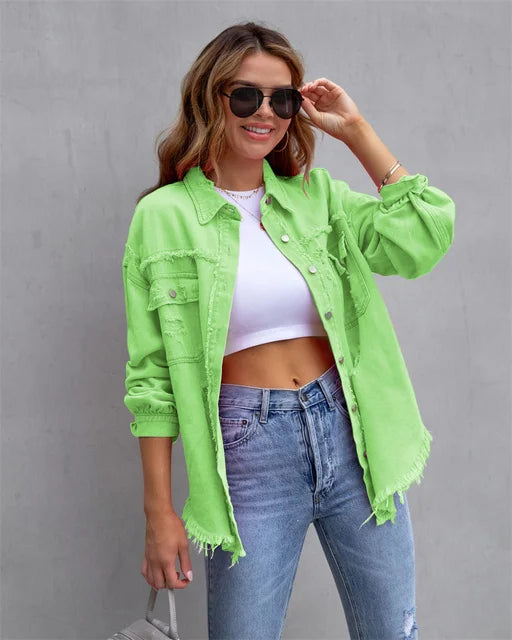 Damen Jeansjacke Zeitloser Stil Komfort