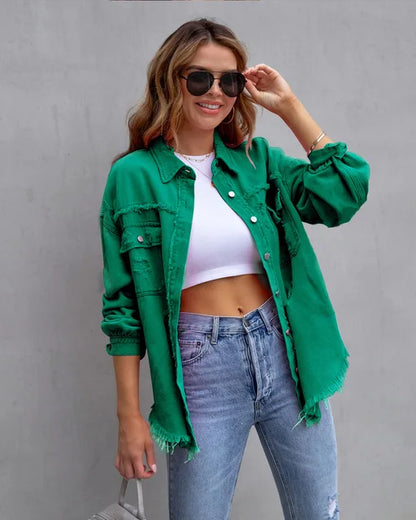 Damen Jeansjacke Zeitloser Stil Komfort