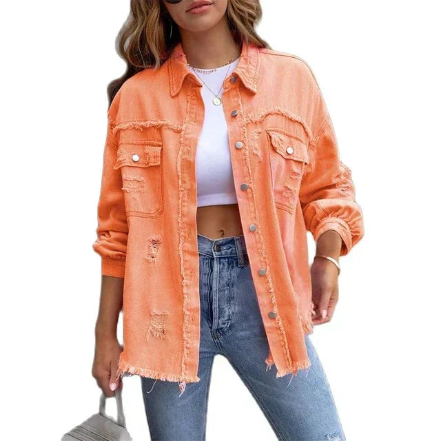 Damen Jeansjacke Zeitloser Stil Komfort