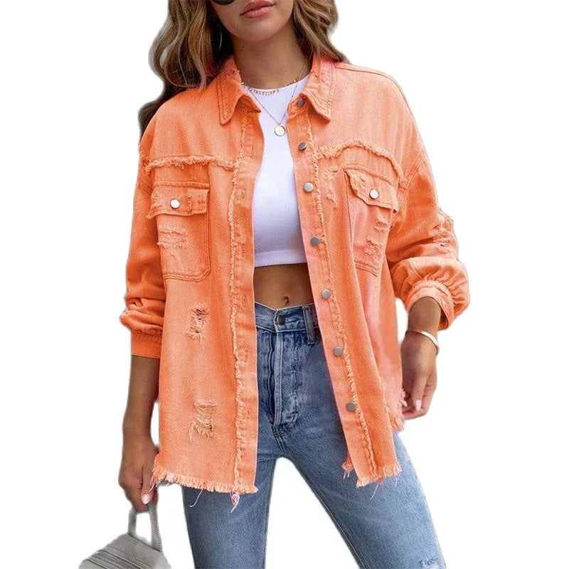 Damen Jeansjacke Zeitloser Stil Komfort