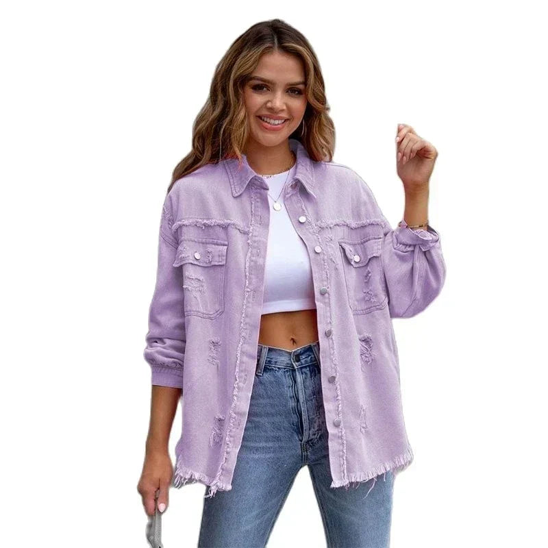Damen Jeansjacke Zeitloser Stil Komfort