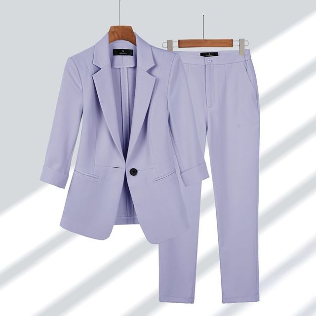 Eveloria Damen Zweiteiliger Blazer-Set Elegantes Design