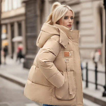 Eveloria Damen Pufferjacke Klassisch Schwarz - Eveloria