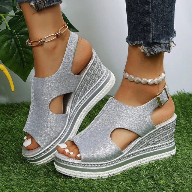 Eveloria Damen Orthopädische Keilsandalen Sommer
