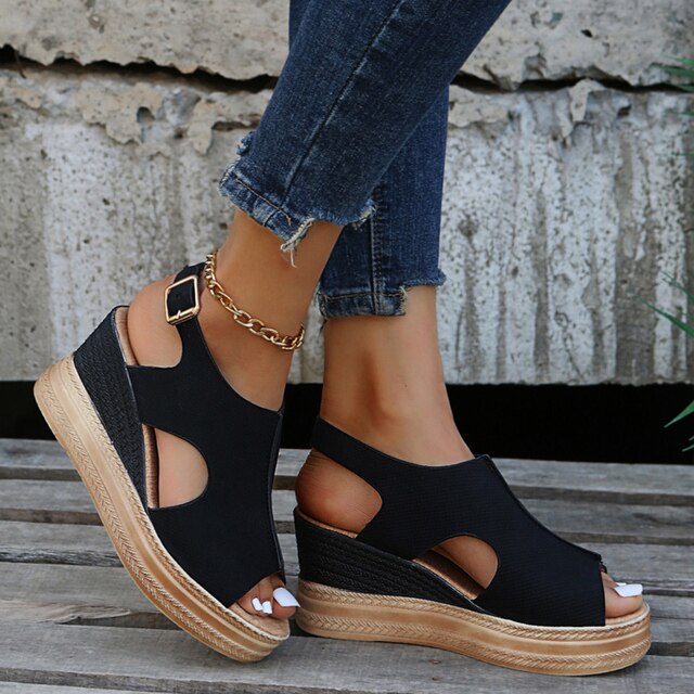 Eveloria Damen Orthopädische Keilsandalen Sommer
