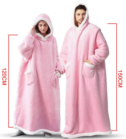 Eveloria Damen Kuscheldecke mit Kapuze Lang