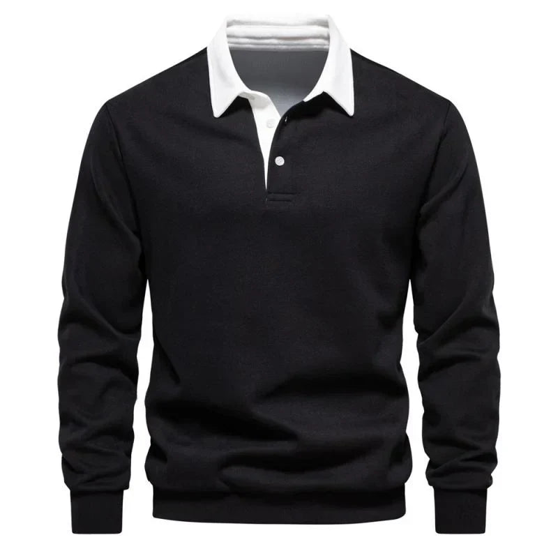 Eveloria Damen Poloshirt Langärmlig Baumwolle Weiß - Eveloria