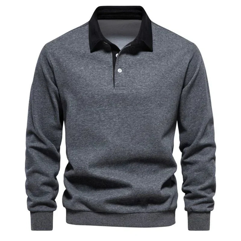 Eveloria Damen Poloshirt Langärmlig Baumwolle Weiß