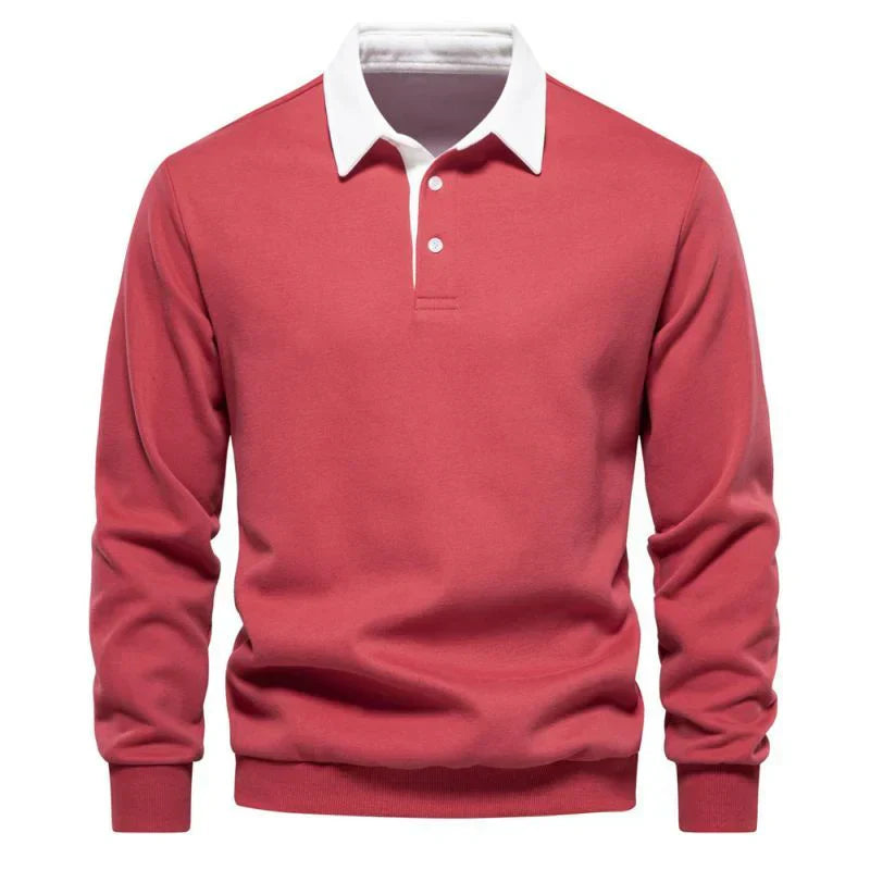 Eveloria Damen Poloshirt Langärmlig Baumwolle Weiß