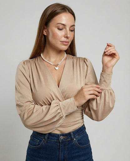 Damen V-Ausschnitt Elegantes Design - Eveloria