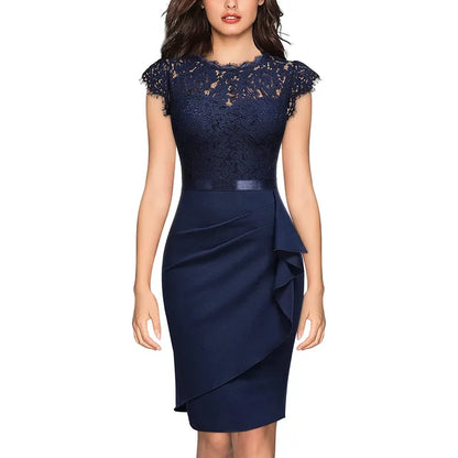 Eveloria Damen Spitzenkleid