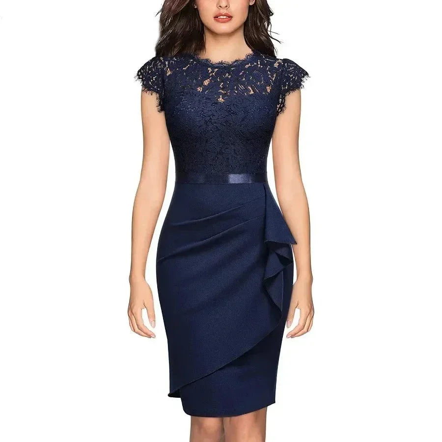 Eveloria Damen Spitzenkleid