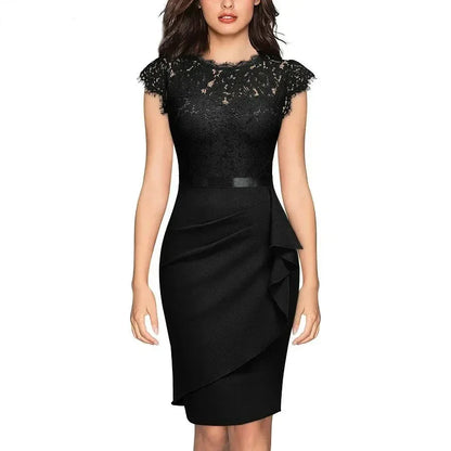 Eveloria Damen Spitzenkleid