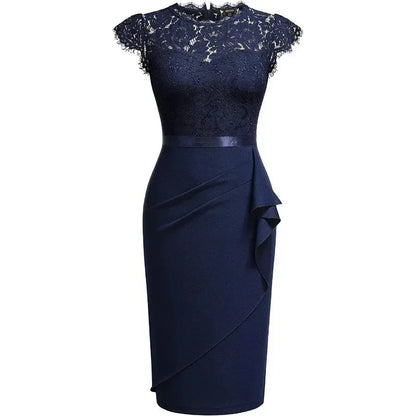Eveloria Damen Spitzenkleid