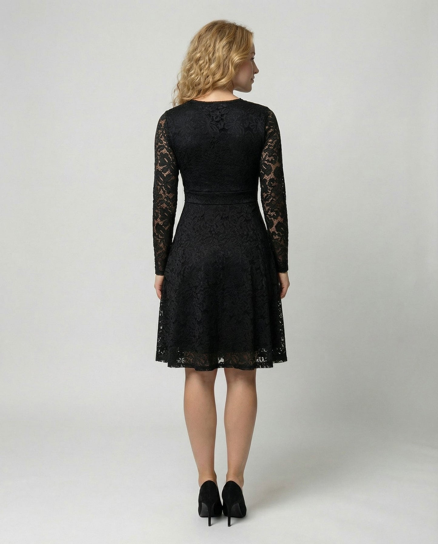 Eveloria Damen Spitzenkleid Elegantes Abendkleid